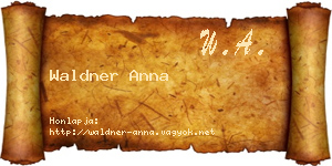 Waldner Anna névjegykártya